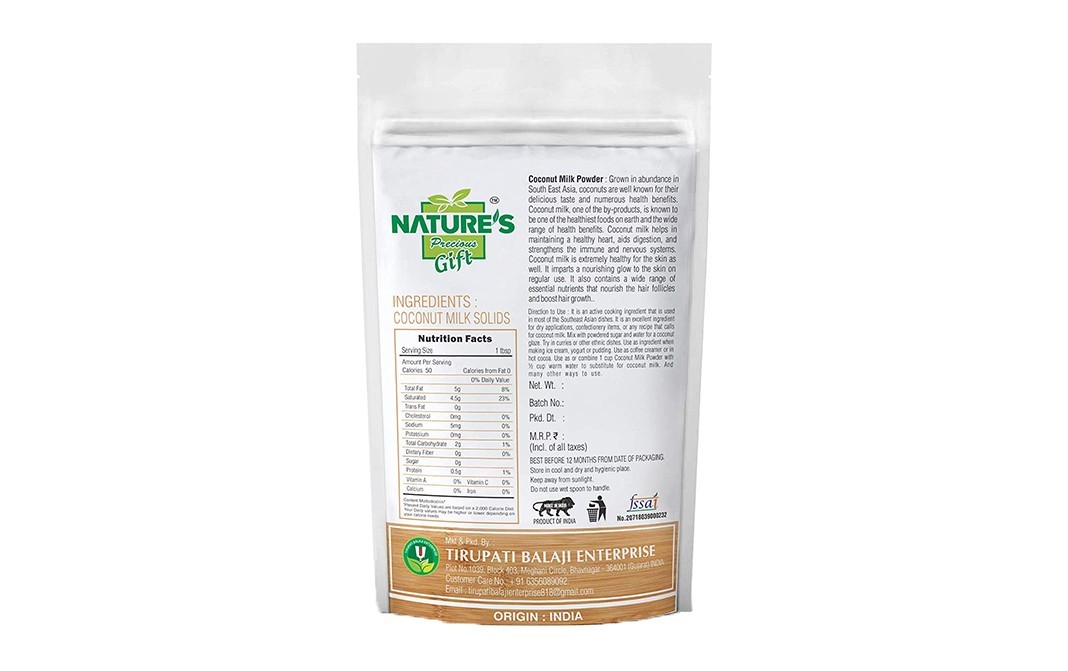 Nature's Gift Coconut Milk Powder    Pack  100 grams